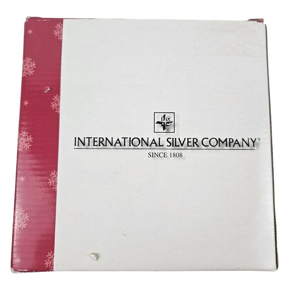 International Silver Holiday Reindeer Tree Pillar Holder 6.25 in Brushed Silver - Picture 10 of 10